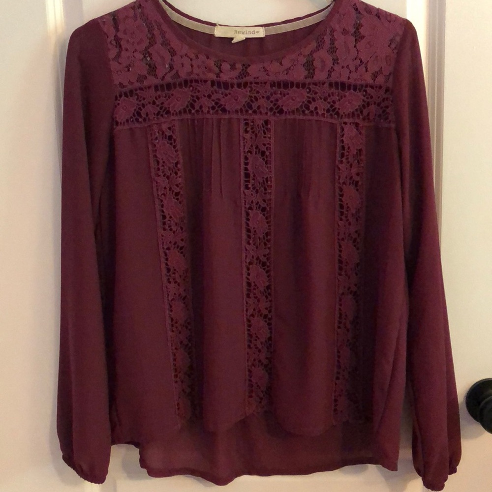 Dark purple lace top